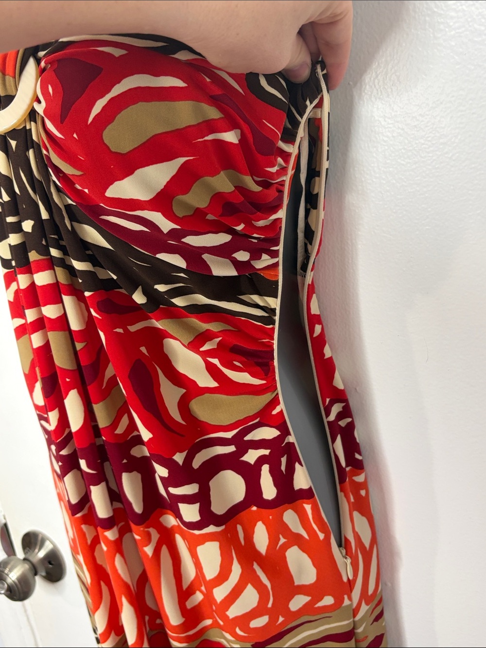 Nine West Strapless Halter Abstract Sundress Y2K - Picture 5 of 10